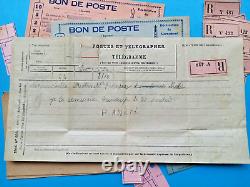 C. 1910 RARE JEU ANCIEN DE BURALISTE DES POSTES ET TELEGRAPHES JJF Facteur