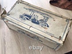 Camion De Pompier Mécanique En Tôle Avec Sa Boite