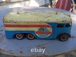 Camion Fourgon Joustra Télévision Jouet Tôle