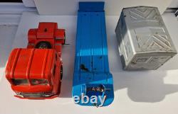 Camion Simca Cargo porte container SNCF Joustra jouet ancien en tôle