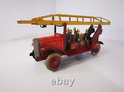 Camion de Pompier Mécanique JEP en Tôle Rare Années 20/30 Fonctionnel