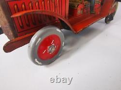Camion de pompier miniature Jep vintage Rare, moteur fonctionnel
