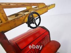 Camion de pompier miniature Jep vintage Rare, moteur fonctionnel