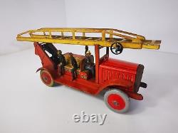 Camion de pompier miniature Jep vintage Rare, moteur fonctionnel