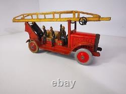 Camion de pompier miniature Jep vintage Rare, moteur fonctionnel
