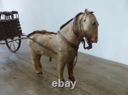 Carriole et cheval Le Jouet Français circa 1900