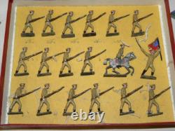 Cavalier & Soldat De Plomb Demi Ronde Bosse Toy Soldier Cbg Mignot Lucotte Heyde