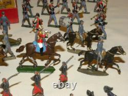 Cavalier & Soldat De Plomb Demi Ronde Bosse Toy Soldier Cbg Mignot Lucotte Heyde
