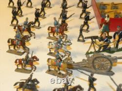 Cavalier & Soldat De Plomb Demi Ronde Bosse Toy Soldier Cbg Mignot Lucotte Heyde