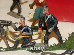 Cavalier & Soldat De Plomb Demi Ronde Bosse Toy Soldier Cbg Mignot Lucotte Heyde