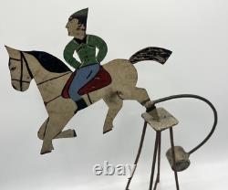 Cavalier en métal à balancier type soyeux de comptoir Fab. Artisanale Mi-XX°