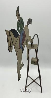 Cavalier en métal à balancier type soyeux de comptoir Fab. Artisanale Mi-XX°