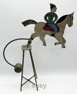 Cavalier en métal à balancier type soyeux de comptoir Fab. Artisanale Mi-XX°