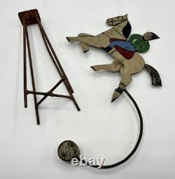 Cavalier en métal à balancier type soyeux de comptoir Fab. Artisanale Mi-XX°