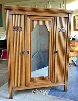Charmant ancien meuble Art Déco avec miroir Poupée 52x39x16 cm TBE