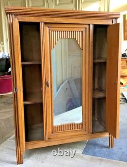 Charmant ancien meuble Art Déco avec miroir Poupée 52x39x16 cm TBE