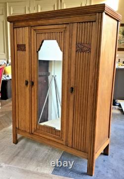 Charmant ancien meuble Art Déco avec miroir Poupée 52x39x16 cm TBE