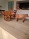 Charrette à Bouf Artisanale En Bois 80 Cm Objet Décoratif Rustique