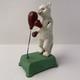 Chat Automate Manuel En Fonte Statue Boxeur 20 Cm Jouet Déco