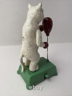 Chat Automate manuel en fonte statue boxeur 20 cm Jouet Déco