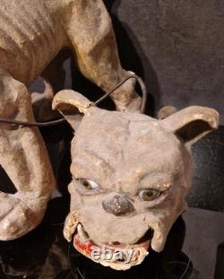 Chien Automate Jouet Ancien Roullet & Decamps 1880 Carton Bouilli