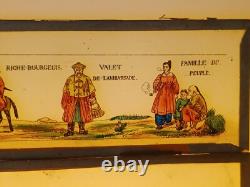 Cinq plaques lanterne magique Chine 19 ième siècle