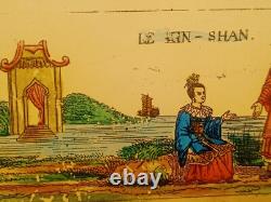 Cinq plaques lanterne magique Chine 19 ième siècle