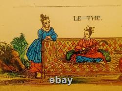 Cinq plaques lanterne magique Chine 19 ième siècle