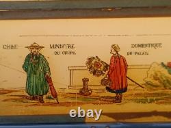 Cinq plaques lanterne magique Chine 19 ième siècle