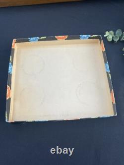 Coffret Ancien de 2 Jeux de Cartes Grimaud et 4 Cendriers Opaline Bleue Vertadec