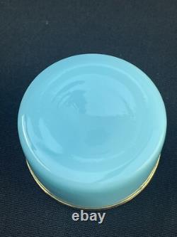 Coffret Ancien de 2 Jeux de Cartes Grimaud et 4 Cendriers Opaline Bleue Vertadec