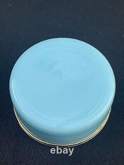 Coffret Ancien de 2 Jeux de Cartes Grimaud et 4 Cendriers Opaline Bleue Vertadec
