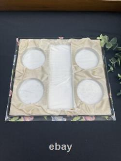 Coffret Ancien de 2 Jeux de Cartes Grimaud et 4 Cendriers Opaline Bleue Vertadec
