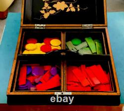 Coffret De Jeu Asiatique En Laque