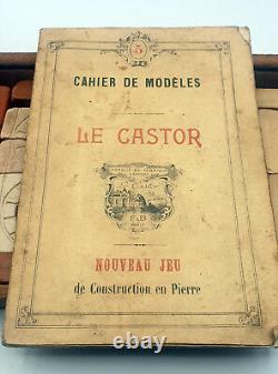 Coffret Jeu de Construction en Pierre Cahiers de Modèles Le Castor 1880
