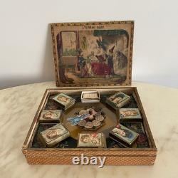 Coffret à jeu L'Oiseau Bleu XIXe oracles cartons lithographiés M3762