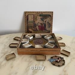 Coffret à jeu L'Oiseau Bleu XIXe oracles cartons lithographiés M3762