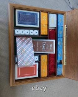 Coffret de jeu ancien TAROT / Poker / Dés Héroun Complet avec jetons et