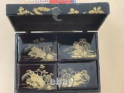 Coffret de quadrille en laqué de Chine