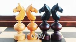 Coffret échiquier XIXe siècle, taille XL + échecs style Régence, roi 82mm