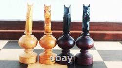 Coffret échiquier XIXe siècle, taille XL + échecs style Régence, roi 82mm