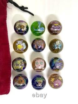 Collector Lot Complet 12 Anciennes Billes Pokémon Avec Son Sachet Dracolosse