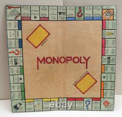 Curiosité Jeu de Monopoly Réalisé à la Main Jeu Ancien Prototype 1935-40