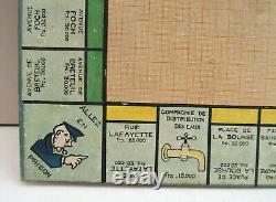 Curiosité Jeu de Monopoly Réalisé à la Main Jeu Ancien Prototype 1935-40