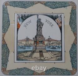 Découpage Statue de la Liberté New-York Image d'Epinal 417 Pellerin 49x39cm