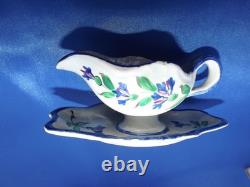 Dinette St Clément décor bleuets jouet ancien poupée service vaisselle