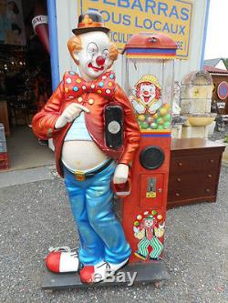 Distributeur De Jouets Clown, Falgas Epoque 1970 En Fibre