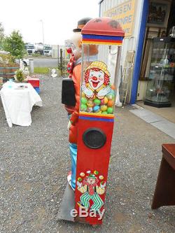 Distributeur De Jouets Clown, Falgas Epoque 1970 En Fibre