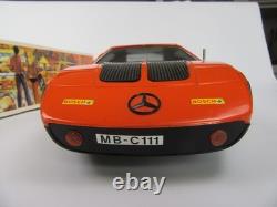 E293 Rollet Géante 44 cm Mercedes C111 Orange RC Testé Vidéo Boite 1/10 France