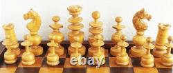 Échecs Régence, Roi 82mm, buis vernis + boite + coffret multijeux / Old Chess